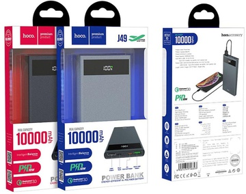 Hoco J49 Jewel QC 3.0 PD 10000mAh Black