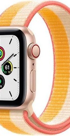 Apple Watch SE GPS + Cellular 40mm Gold Aluminum Case w. Maize/White S. Loop (MKQP3)