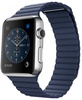 Apple Watch 42mm Stainless Steel Case with Bright Blue Leather Loop (MLFC2)