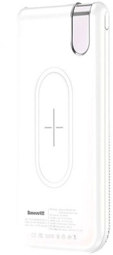 Baseus PowerBank Wireless Charger Thin 10000 mAh White