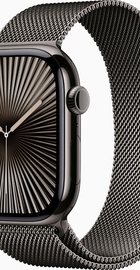 Apple Watch Series 10 GPS + Cellular 46mm Slate Titanium Case With Slate Milanese Loop - S/M (MC7R4)