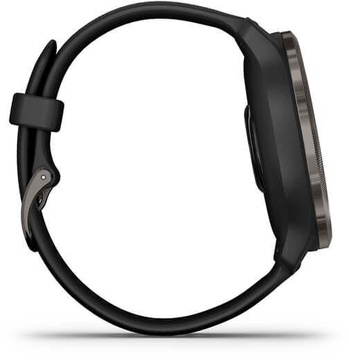Garmin Venu 2 Slate with Black Leather Band (010-02430-21)