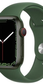 Apple Watch Series 7 GPS + Cellular 45mm Green Aluminum Case with Clover Sport Band (MKJ93, MKJR3)