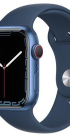 Apple Watch Series 7 GPS + Cellular 45mm Blue Aluminum Case With Blue Sport Band (MKJA3)