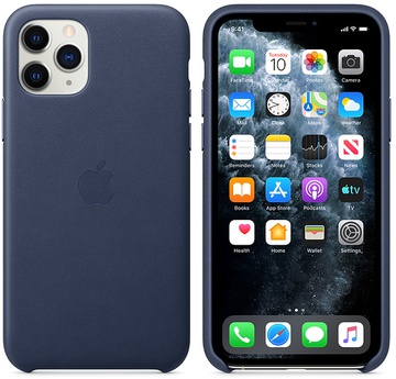 Apple iPhone 11 Pro Leather Case Midnight Blue (high copy)