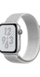 Apple Watch Nike+ Series 4 GPS 44mm Silver Aluminum Case with Summit White Nike Sport Loop (MU7H2)