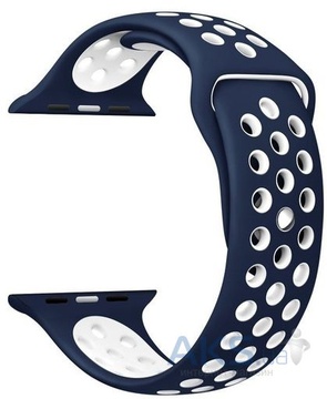 Apple Watch 42mm/44mm/45mm/46mm/49mm Sport Band Nike Midnight Blue/White (copy)
