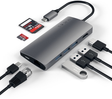 Satechi Type-C Multi-Port Adapter 4K with Ethernet V2 Space Grey (ST-TCMA2M)