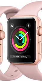 Apple Watch 42mm Series 3 GPS Gold Aluminium Case with Pink Sand Sport Band (MQL22)