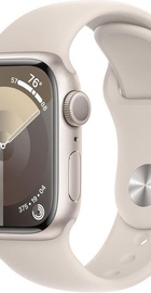 Apple Watch Series 9 GPS + Cellular 45mm Starlight Alu. Case w. Starlight Sport Band - M/L (MRM93)
