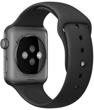 Apple Watch Sport 42mm Space Gray Aluminum Case Black Sport Band (MJ3T2) CPO