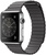 Apple Watch 42mm Stainless Steel Case with Storm Gray Leather Loop Medium (MMFX2)