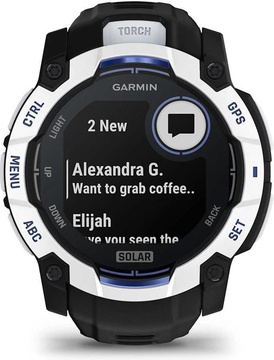 Garmin Instinct 3 50mm Solar Whitestone with Black Band (010-02935-03)