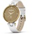 Garmin Lily Light Gold Bezel with White Case and Italian Leather Band (010-02384-B3)