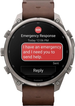 Garmin Fenix 9 Pro inReach 47mm Titanium with Walnut Leather Band (010-04336-40/41)