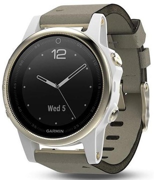 Garmin fenix 5s Sapphire Champagne with Suede Band (010-01685-13)