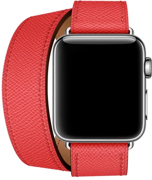 Apple Watch Hermes Barenia Leather Double Tour Regular 38mm/40mm/41mm/42mm Rose Jaipur (MNHJ2)
