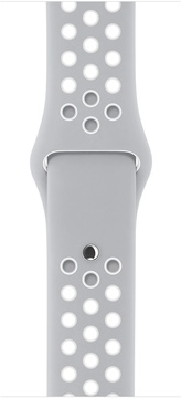 Apple Watch Nike+ 38mm Series 2 Silver Aluminum Case with Flat Silver/White Nike Sport Band (MNNQ2)