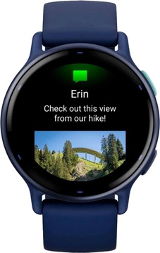 Garmin vivoactive 5 Metallic Navy Aluminum Bezel with Navy Case and Silicone Band (010-02862-12/52)