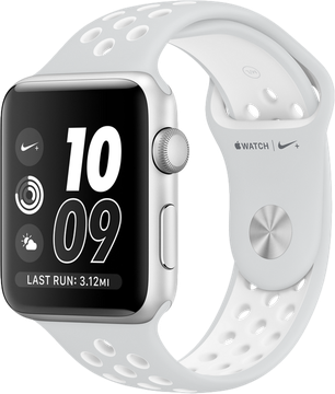 Apple Watch Nike+ 42mm Series 2 Silver Aluminum Case with Pure Platinum/White Nike Sport Band (MQ192)