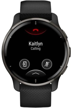 Garmin Venu 2 Plus Slate S. Steel Bezel w. Black Case and S. Band (010-02496-01/11/51))