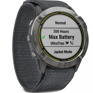 Garmin Enduro Steel with Gray UltraFit Nylon Strap (010-02408-00/10)
