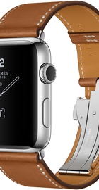 Apple Watch Hermes 42mm Series 2 Stainless Steel Case with Fauve Barenia Leather Single Tour Deployment Buckle (MNQ32)