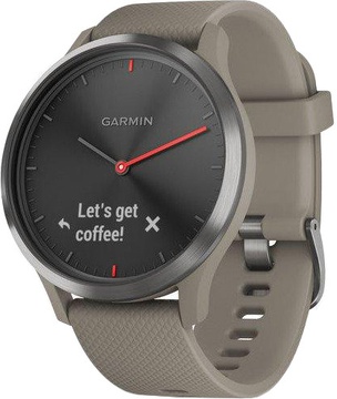 Garmin VIVOMOVE HR SPORT BLACK WITH SANDSTONE SILICONE BAND ONE SIZE (010-01850-03)