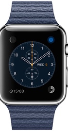 Apple Watch 42mm Stainless Steel Case with Bright Blue Leather Loop (MLFD2)
