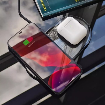 Baseus Simple 2-in-1 Wireless Charger 18W (WXJK-A01) Crystal