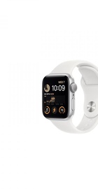 Apple Watch SE 2 GPS 40mm Silver Aluminum Case with White Sport Band (MNJV3)