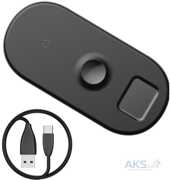 Baseus Smart 3-in-1 для Apple iPhone/Watch/AirPods Black (WX3IN1-B01)