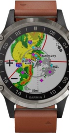 Garmin D2 DELTA AVIATOR WATCH WITH BROWN LEATHER BAND (010-01988-31)
