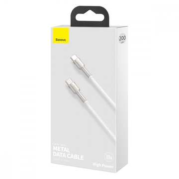 Baseus Cafule Metal Type-C to Type-C 100W (2m) White (CATJK-D02)