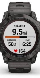 Garmin Fenix 7X Pro Sapphire Solar Carbon G. DLC Tit. with Vented Tit. Bracelet (010-02778-30)