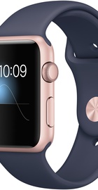 Apple Watch 42mm Series 2 Rose Gold Aluminum Case with Midnight Blue Sport Band (MNPL2)
