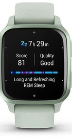 Garmin Venu Sq 2 Metallic Mint Aluminum Bezel with Cool Mint Case and Silicone Band (010-02701-02/12)