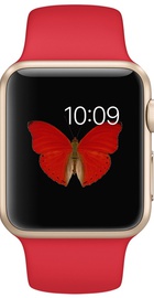 Apple Watch Sport 38mm Gold Aluminum Case with Red Sport Band (MMEC2)