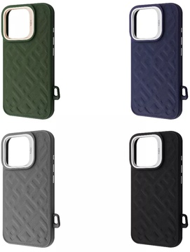 Kajsa Rhombus Collection with Magnetic Ring iPhone 16 Pro Max Black