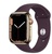 Apple Watch Series 7 GPS + Cellular 45mm Gold Stainless Steel Case with Dark Cherry Sport Band (MKJF3, MKJX3)