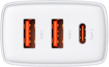 Baseus Compact Quick Charger 2U+C 30W White (CCXJ-E02)