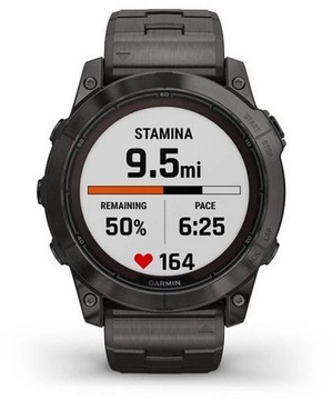 Garmin Fenix 7X Pro Sapphire Solar Carbon G. DLC Tit. with Vented Tit. Bracelet (010-02778-30)