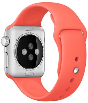 Apple Watch Sport 38mm Silver Aluminum Case with Apricot Sport Band (MMF12)