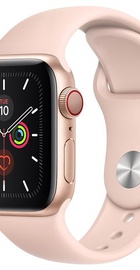 Apple Watch Series 5 GPS + Cellular 40mm Gold Aluminum Case with Pink Sand Sport Band (MWWP2)