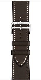 Apple Watch Hermes Series 4 GPS + Cellular 44mm Stainless Steel Case with Ebene Barenia Leather Single Tour Deployment Buckle (MU6U2)