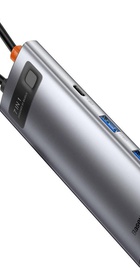 Baseus Metal Gleam Series 7-in-1 (2xUSB3.0+4KHD+Type-C+Type-C PD+TF+SD) (WKWG020113)