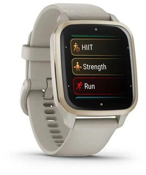 Garmin Venu Sq 2 – Music Edition Cream Gold Al. Bezel w. French Gray Case and S. Band (0010-02700-02/12)