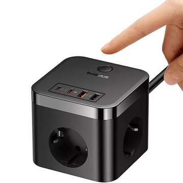 Baseus PowerCombo Cube Power Strip 3xAC+2xUSB+2xType-C 30W (1.5m)