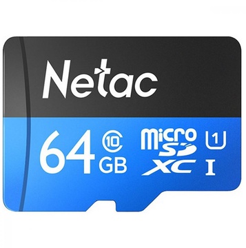 Netac 64 GB microSDXC Class 10 UHS-I + SD adapter NT02P500STN-064G-R