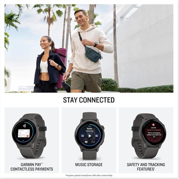 Garmin Vivoactive 6 Slate with Pebble Grey Band (010-02985-04)